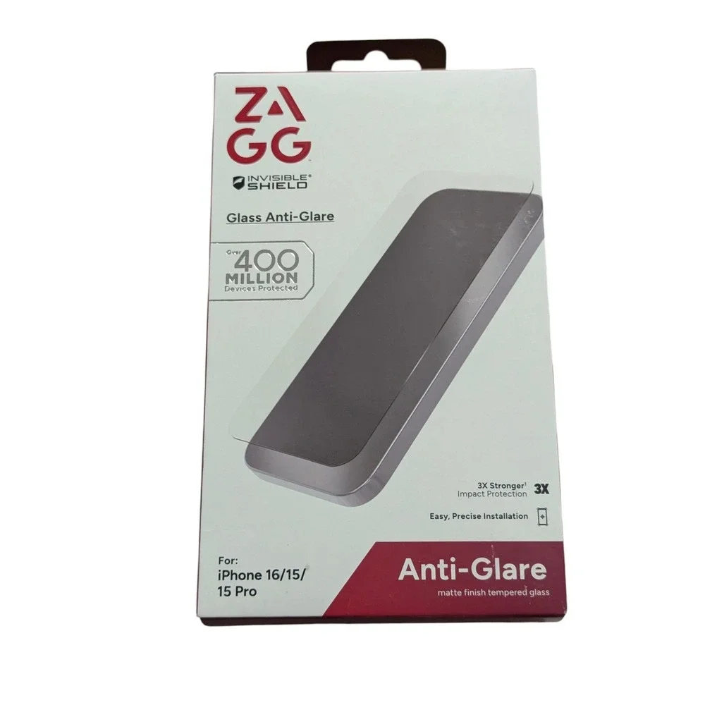 Mm4N ZAGG Invisible Shield Glass Anti-Glare Screen Protect iPhone 15, 15 Pro, 16